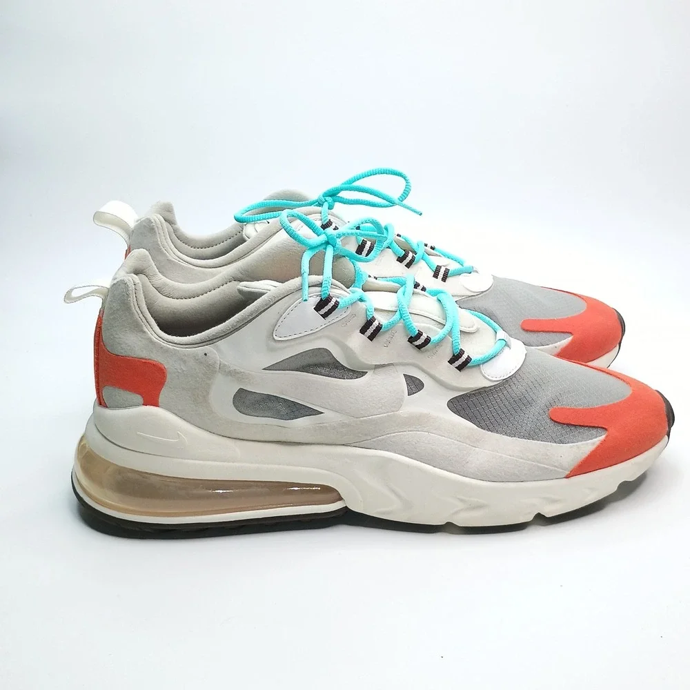 Nike Air Max 270 React Electro Green Orange AO4971-200 Mens 12.5 Running Shoes